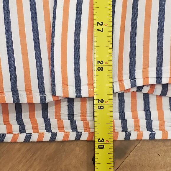 FREDRICK MARTIN Shirt Mens Large Button Up Plaid Long Sleeve Orange Blue Auburn? - Picture 10 of 10